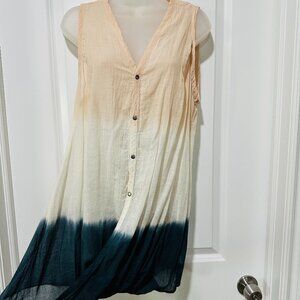 New STARK x 3-Color Sleeveless Long Tunic/Mini, Size L (NWOT}